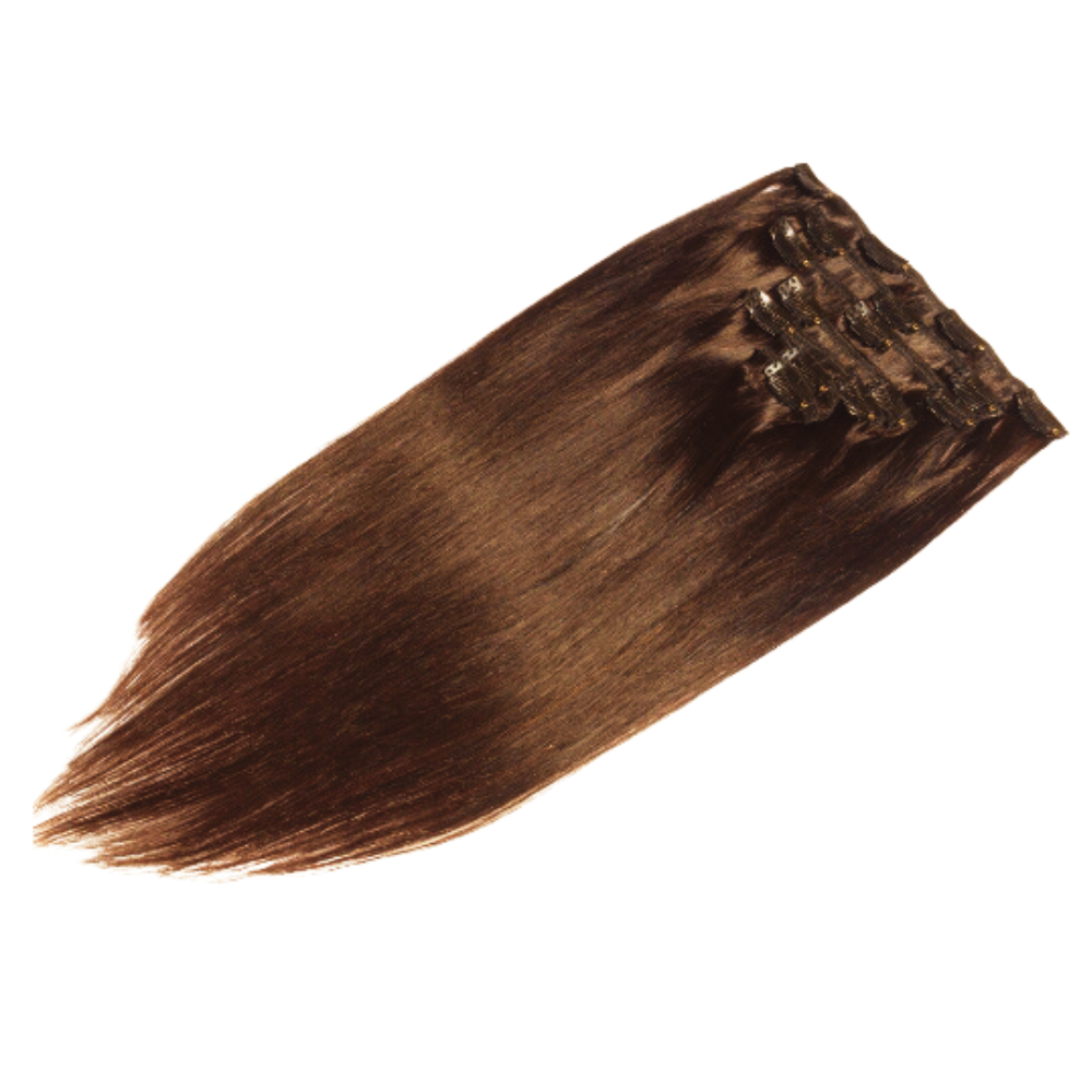 extensões com clips castanho 8