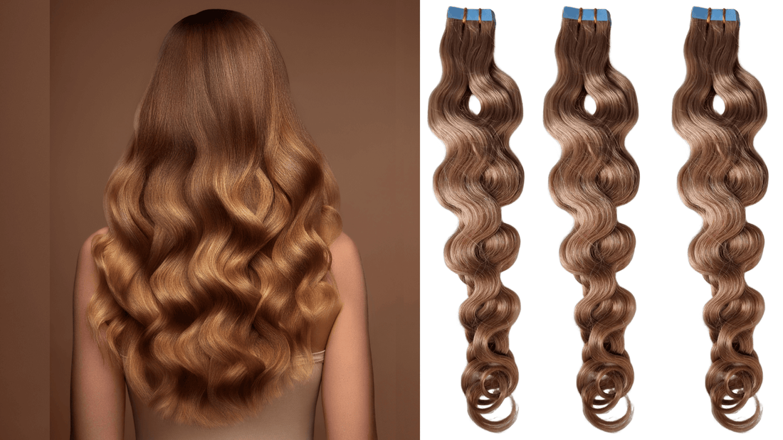 extensões de cabelo fita adesiva